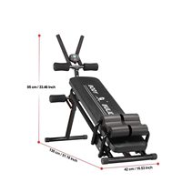 Banc abdominal multifonction réglable et portable, style Crunch Coaster, pour entraînement du tronc, usage commercial