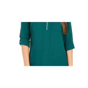 Top Utility da Donna NY Collection, Design Traspirante in Verde Scuro per la Primavera, Disponibile nelle Taglie Petite e Large - Product Image 3