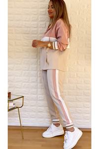 Venta al por mayor 2023 logotipo personalizado ropa de entrenamiento femenina de moda OEM 2 piezas pantalones conjuntos chándales mujeres sudor trotar trajes - Product Image 3