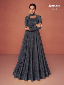 Real Georgette <strong>Anarkali</strong> Suite for Girls Embroidery and Sequence Work Salwar Wedding and Party Wear Pakistani Dress