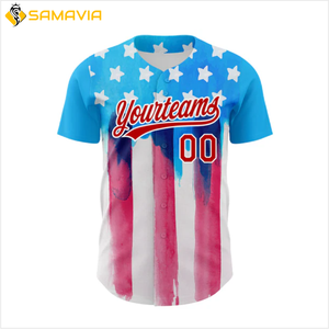 เสื้อเจอร์ซีย์เบสบอลของ Samavia Precision เสื้อเจอร์ซีย์สำหรับทีม USA ที่มีประสิทธิภาพเสื้อเจอร์ซี่สามารถปรับแต่งได้ - Product Image 2