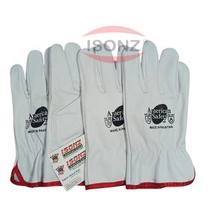 Gants de travail mécaniques résistants aux coupures de haute qualité en grain de vache ISONZ EN388 - Product Image 5