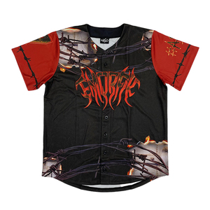 Vente en gros Streetwear personnalisé de haute qualité Maillot de baseball unisexe Chemises de baseball vintage - Product Image 2