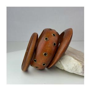 Collection de bracelets en bois faits à la main, étanches, de qualité export, accessoires de mode traditionnels pour femmes, personnalisables - Product Image 1