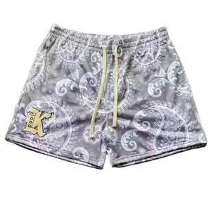 Nouveau été basique Sport séchage rapide 100% Polyester Designer inspiré imprimé unisexe maille Shorts personnalisé hommes basket-ball Shorts - Product Image 1