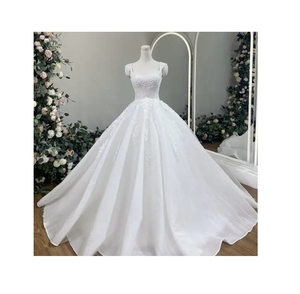 Alta calidad TNBPno43 moderno elegante vestido de novia hecho a mano flor encaje rebordear disponible en tallas grandes-venta al por mayor - Product Image 1