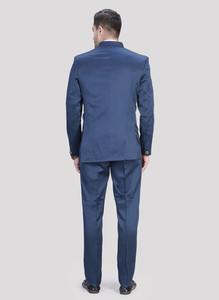 Costume deux pièces bleu paon classique de qualité d'exportation pour les demoiselles d'honneur et les fêtes, personnalisation en gros disponible au prix d'exportation - Product Image 3