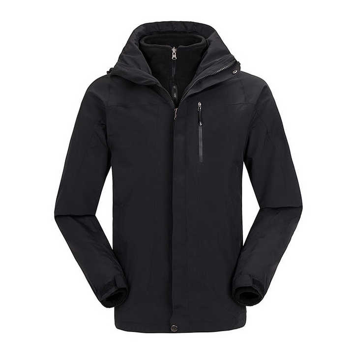 Manufacturer Custom Men's Outdoor Sports Windbreaker Jacket for Winter Waterproof Logo Decoration Ski Hiking Fishing Knitted