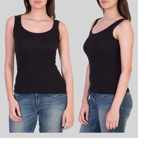 Vente en gros de haute qualité noir blanc haut rayé nouveau design débardeur femmes respirant sans manches t-shirts fournisseur de BD - Product Image 3