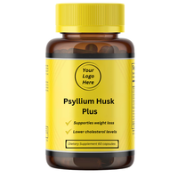 Capsules de complément alimentaire de qualité supérieure à base de psyllium, fabrication américaine, étiquetage privé disponible, 60 capsules, marque One Solution
