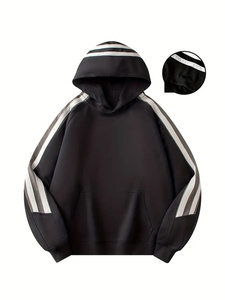 Sudadera con capucha de lana mezclada de algodón pesado al por mayor para hombre, jersey de gran tamaño básico personalizable para uso en invierno - Product Image 5