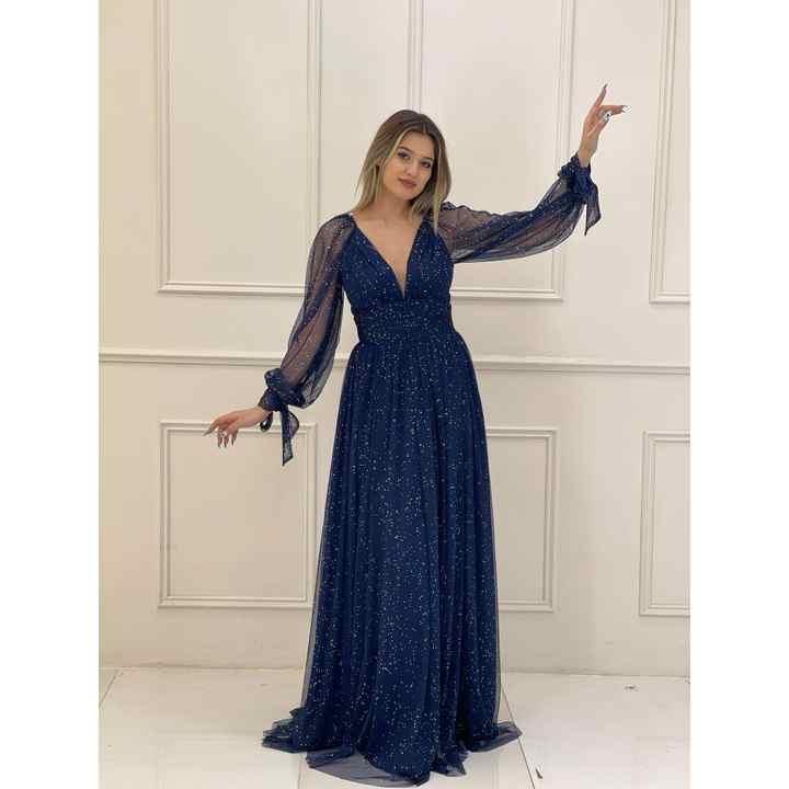 Long Balloon Sleeve Colorful Silvery Button Waist Kilos New Season Evening Dress Jn1639 1639