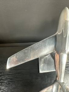 Statue de jet d'avion en aluminium argenté décoratif bureau affichage Jet Sculpture modèle d'avion Figurine en métal à collectionner - Product Image 4