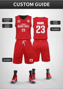 Uniforme de baloncesto transpirable de secado rápido Reversible personalizado para hombres de talla grande impreso con su propio logotipo conjuntos para adultos - Product Image 3