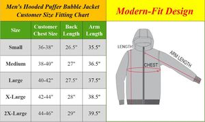Men's Heavyweight Quilted Hooded Puffer Bubble <b>Jacket</b> (Sizes, S to 2XL) - Product Image 2