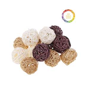 Bolas de ratán ecológicas de Vietnam Vintage Look para decoración del hogar, proyectos artesanales y juguetes para mascotas, opción PERSONALIZADA - Product Image 1