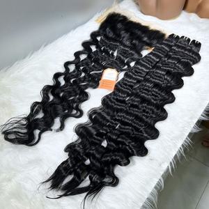 Extensiones de Cabello Humano Virgen Vietnamita Sin Procesar, Ondulado Profundo Suelto, Paquetes de Cabello Humano con Cutícula Alineada de Alta Calidad - Product Image 3