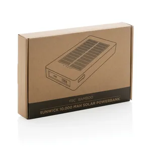 Batterie solaire écologique 10 000 mAh en bambou pour la promotion - Product Image 5