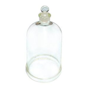 Campana de vidrio de laboratorio con tapón, 250 x 180 mm (alto x diámetro) - Product Image 1