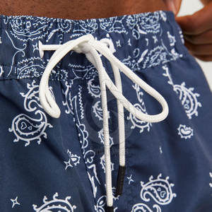 กางเกงขาสั้นบอร์ดสำหรับผู้ชายกางเกงเอวสูงปานกลางผ้าฝ้าย100% น้ำหนักเบาและระบายอากาศได้ดีดีไซน์แบบหลวม - Product Image 5