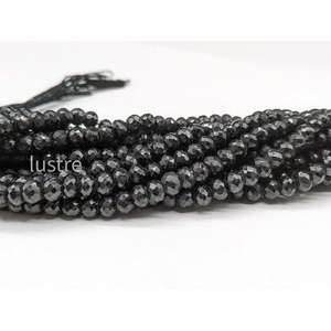 Cuentas Redondas de Espinela Negra AAA+, Facetadas, Piedras Preciosas Naturales, Suministros de Joyería de Lujo - Product Image 4