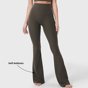 Premium Bell Bottom Yoga Pantalon Femmes Taille Haute Bootcut Leggings Évasés Sans Couture Gym Fitness Activewear - Product Image 1