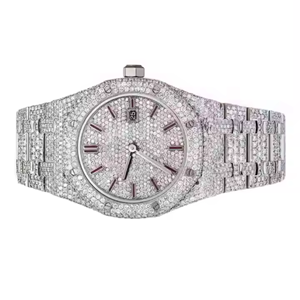 Vvs clarté moissanite diamant clouté à la mode hip hop mâle femelle montre de luxe def couleur nouvelle usine bas prix - Product Image 3