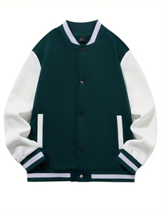 Venta caliente de encargo del estilo fresco de los hombres chaquetas de invierno Versity béisbol Bomber chaqueta de lana para los hombres - Product Image 6