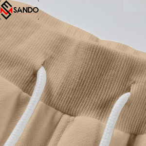 Sudadera personalizada de 2 piezas de algodón y poliéster para hombre, traje de Jogger para correr de invierno, hombro caído de gran tamaño, cuello redondo, costilla de talla grande - Product Image 6