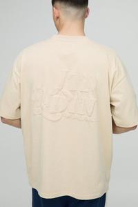 2025 Men's Ecru for Oversized Knitted Streetwear T-Shirt <b>100</b>% Cotton Customized Premium Quality <b>Yarn</b> Dyed Long - Product Image 2