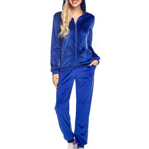 Conjuntos Deportivos de Terciopelo de Algodón para Mujer, Sudadera con Capucha y Pantalones Jogger, Ropa Casual de Calle, Conjunto de 2 Piezas, Logotipo Personalizado, Venta al Por Mayor de Fábrica - Product Image 2