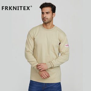 Fourniture d'usine OEM vente en gros NFPA 2112 100% coton <span class=keywords><strong>FR</strong></span> tricot à manches longues chemise de travail classée au feu - Product Image 2