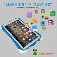 Tablet Android Anak 7-inci Kualitas Bagus Harga Super Murah dari Pabrik, Memori Besar 12+256GB, Panggilan 3G, Tablet 2 Kartu SIM untuk Anak