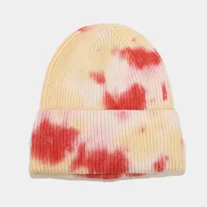 High Quality Tie Dye Trawler Knit Cuffed <b>Skull</b> Cap Winter <b>Beanie</b> Men Women Skiing Beach Wholesale Roll Fishermen <b>Beanie</b> Short - Product Image 1