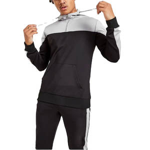 Ensemble de survêtement décontracté à capuche en deux pièces de haute qualité, sweat-shirt uni, 100% coton polaire, taille régulière, unisexe, personnalisable - Product Image 4