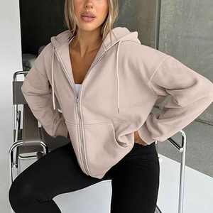 เสื้อมีฮู้ดผ้าฟลีซปักลายสำหรับทั้งชายและหญิงผ้ากันลมเป็นมิตรกับสิ่งแวดล้อมผ้าซิปมีฮู้ดสไตล์ฮิปฮอปสำหรับฤดูหนาวขายส่ง - Product Image 5