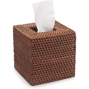 Atractivo Porta Pañuelos de Madera con Diseño de Bordes, Caja de Almacenamiento para Servilletas - Product Image 6