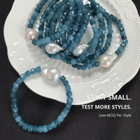 Bracelet en cristal en gros, or 14 carats, perle d'eau douce, bracelet en perles naturelles irrégulières, en gros, comme cadeau