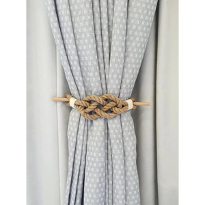 Attache de rideau en corde unique qui combine la force fonctionnelle avec une texture élégante faite à la main et un charme élégant - Product Image 3
