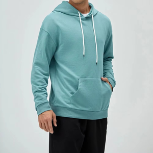 2025 sur mesure hommes sweats à capuche confortables et respirants pull à capuche à vendre bases coton mélangé poche kangourou - Product Image 3