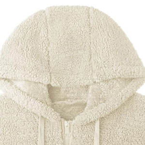 Sudadera con capucha de lana Sherpa para hombre con cierre de cremallera y forro de felpa cálido para clima frío Sudadera con capucha de lana Sherpa con bolsillo de canguro - Product Image 5