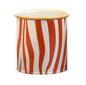 Maceta Autorregante Redonda de Hierro con Adhesivo Esmaltado de Color Blanco para Jardinería, Diseño Moderno, Ideas de Decoración, Macetas - Product Image 1