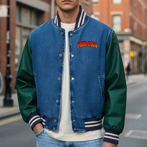 Veste d'hiver longue Streetwear Varsity pour l'hiver 2026 avec logo brodé sur le devant pour hommes, nouveauté 2026 - Product Image 1