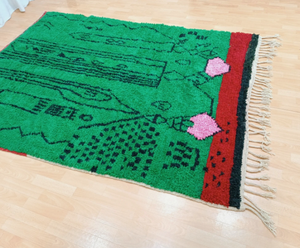 พรมถักมือทำด้วยมือทำด้วยผ้าขนสัตว์แบบถักมือสำหรับห้องนั่งเล่นโรงแรมปรับแต่งขนาดได้ - Product Image 4