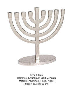 Portavelas de aluminio hecho a mano de diseño único, Menorah para decoración de sala de estar, iluminación de Iglesia decorada, Menorah de Hanukkah - Product Image 6