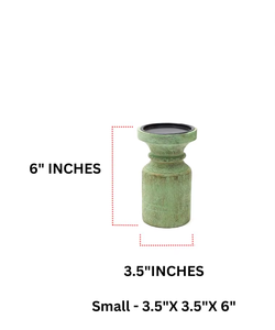 Candelabro de madera para velas de cera de Pilar llama menos vela acabado de socorro portavelas para boda fiesta decoración del hogar regalo - Product Image 5