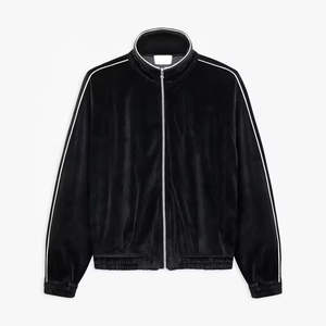 Ensemble de survêtement en velours imprimé personnalisé avec strass, coupe classique, pour homme, grandes tailles, 2 pièces, hiver, 100 % coton - Product Image 2