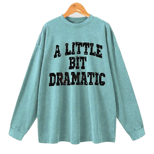 Camiseta de algodón 100% ecológica para mujer, camisetas holgadas de manga larga de gran tamaño para primavera y otoño, camiseta de gran tamaño sólida para mujer - Product Image 3