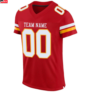 Nouvelle arrivée Maillot de football américain personnalisé pour hommes Chemise de sport à manches courtes en polyester respirant pour adultes - Product Image 1