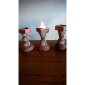 Juego de 2 portavelas de madera de diseño vintage, forma y tamaño personalizados, portavelas de madera de precio atractivo - Product Image 2